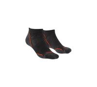 Bridgedale - Mens Hiking Merino Low Socks - Anthracite / Orange - Grey Merino Wool - Size UK 12-15