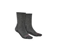 Bridgedale Men's Hiking Walking Midweight Merino Wool Cushioned Boot Socks in Grey | Size: 12-14 Bridgedale Grey 12-14