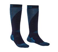 Bridgedale Men's Midweight Plus Ski Merino Socks, Medium, Navy/Steel