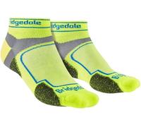 Bridgedale - Mens Running Ultralight Sport Low Socks - Yellow Nylon - Size UK 12-15