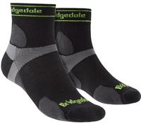 Bridgedale - Mens Running Ultralight Merino Sport Socks - Black Merino Wool - Size UK 9-11