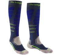 Bridgedale Men's Ski Easy On Merino Endurance Over Calf Ski Socks (Denim/Blue)