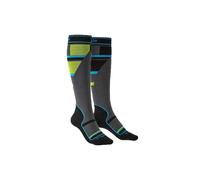 Bridgedale Men's Ski Mountain Junior Racer Over Calf Merino Performance Socks in Grey | Size: XL Bridgedale Grey XL