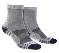 Bridgedale HIKE Lightweight Merino Performance 3/4 Crew Original-Men's- Medium-Silver / Navy