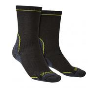 Bridgedale HIKE Lightweight T2 Coolmax Performance Boot-Men's- X-Large-Black/Lime