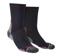 Bridgedale Men's Hike Lightweight T2 Coolmax Performance Boot Socks, Navy/Red, Large