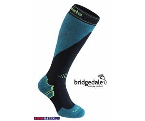 Bridgedale MerinoFusion Mountain Men's Ski Socks Black / Green