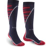 Bridgedale MerinoFusion Mountain Midweight+ Men's Ski Socks NAVY / RED