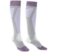 Bridgedale Women's Ski Easy On Merino Endurance Over Calf Ski Socks (Grey/Lilac)
