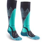 Bridgedale Ski Midweight Merino Performance Sock - Women's, Dark Denim/Aqua, M, Dark Denim/Aqua, M