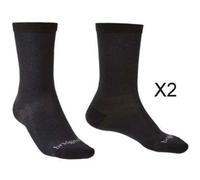 Bridgedale Socks Bridgedale Men's Ultra-Lightweight Coolmax Performance Liner Socks Twin Pack - Uk: 9-11.5, Black
