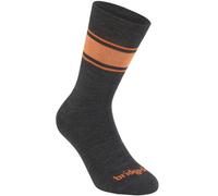 Bridgedale Socks Bridgedale Men's Ultra-Lightweight Merino Performance Liner Socks - Uk: 12-14, Graphite Grey/orange