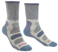 Bridgedale Socks Bridgedale Women's Coolmax Comfort Lightweight Cotton Crew Hiking Socks {BR-710616} - Smoke Blue - Large