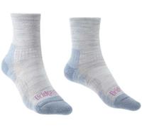 Bridgedale Socks Bridgedale Women's Lightweight Merino Performance Hiking Mini-Crew Socks {BR-710608} - Silver Grey/Smokey Blue - Small