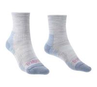 Bridgedale Socks Bridgedale Women's Lightweight Merino Performance Hiking Mini-Crew Socks - Uk: 3-4.5, Silver Grey/smokey Blue