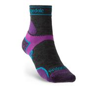 Bridgedale Women's Lightweight Merino Performance ¾ Crew Socks, Purple L