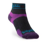 Bridgedale TRAIL RUN Ultralight T2 Merino Sport Low-Women's- Small-Charcoal / Purple