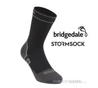 Bridgedale STORMSOCK Lightweight Boot Black/Grey - Waterproof & Breathable Socks
