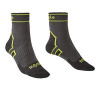 Bridgedale StormSock LW Ankle Mens 100% Waterproof Socks - Grey/Lime, XL