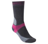 Bridgedale Summer Weight T2 Coolmax Womens Sport MTB Socks Dark Grey/Pink