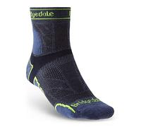 Bridgedale Men's Lightweight T2 Merino Run Mini-Crew Socks {BR-710199} - Blue - Large