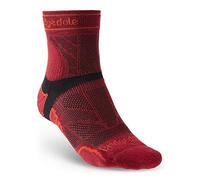 Bridgedale TRAIL RUN Lightweight T2 Merino Sport 3/4 Crew-Men's- Large-Red