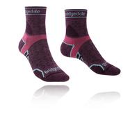 Bridgedale TRAIL RUN Lightweight T2 Merino Sport 3/4 Crew-Women's- Large-Damson