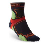 Bridgedale Mens Trail Run Ultra Light T2 3/4 Coolmax Crew Running Socks Navy L