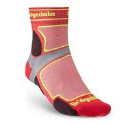 Bridgedale Mens Ultra Light T2 Coolmax Sport 3/4 Crew Socks Red L