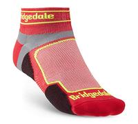 Bridgedale Mens Trail Run Ultra Light T2 Low Coolmax Running Socks Red L