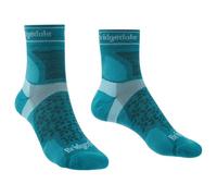 Bridgedale Socks TRAIL RUN Ultralight T2 Merino Sport 3/4 Crew Women's Large Teal