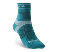 Bridgedale Womens Trail Run Ultra Light T2 3/4 Merino Running Socks Teal M
