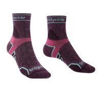 Bridgedale TRAIL RUN Women's Lightweight T2 Merino Sport 3/4 Crew socks Targeted Cushioning Y heel prevent slippage Running Ultra Events