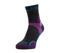 Bridgedale TRAIL RUN Women's Lightweight T2 Merino Sport 3/4 Crew socks Targeted Cushioning Y heel prevent slippage Running Ultra Events