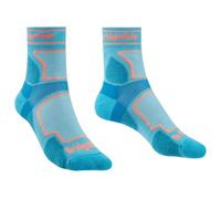Bridgedale TRAIL RUN Women's Ultralight T2 Coolmax Non wool Sport Running 3/4 Crew socks Ultra Events Antishock cushionong Y heel Prevents slippage