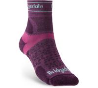 Bridgedale TRAIL RUN Ultralight T2 Merino Sport 3/4 Crew-Women's- Medium-Damson