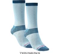 Bridgedale Ultra-Light Womens Coolmax Liner Socks TWIN PACK - - Size: S