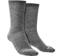 Bridgedale Men's 2 Pack Liner Base Layer Thermal Liner Boot Socks in Grey | Size: 6-8 Bridgedale Grey 6-8