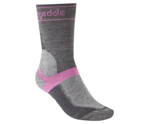 Bridgedale Winter Weight T2 Merino Womens Sport MTB Socks Grey/Pink