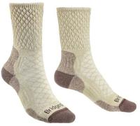 Bridgedale Women's Comfort Lightweight Merino Crew Hiking Socks {BR-710619} - Natural Sand/Earth Brown - Large