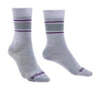 Bridgedale Womens Everyday Ultralight Boot Liner Sock: Light Grey/Purp