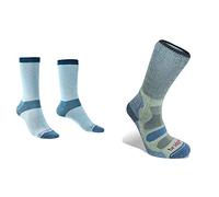 Bridgedale Women's Hike Lightweight Coolmax® Comfort Boot WomenÂ’s Socks, Sky, M UK & HIKE Lightweight Cotton Cool Comfort Boot-Women's- Medium-Smoky Blue