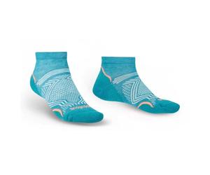 Bridgedale Womens Hike Socks Ultralight T2 Coolmax Performance Low Sock L Teal