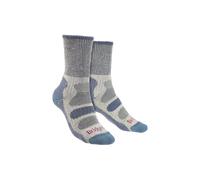 Bridgedale Women's Hiking Lightweight Cotton Cool Cushioned Boot Socks in Blue | Size: 5-6 Bridgedale Blue 5-6