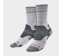 Bridgedale Women's Hiking Midweight Merino Wool Performance Boot Socks, Grey 7-8.5