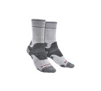 Bridgedale - Womens Hiking Midweight Merino Socks - Silver / Grey Merino Wool - Size 3-4.5 (UK Shoe)