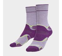 Bridgedale Women's Hiking Midweight Merino Wool Performance Boot Socks, Purple 7-8.5