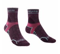 Bridgedale Womens Lightweight T2 Merino Sport 3/4 Crew Hiking Sock - Damson