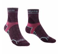 Bridgedale Womens Lightweight T2 Merino Sport 3/4 Crew Sock - Damson, Size S-L