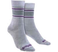Bridgedale Women's Liner Base Layer Merino Wool Performance Boot Socks in Light Grey | Size: 5-6 Bridgedale Light Grey 5-6